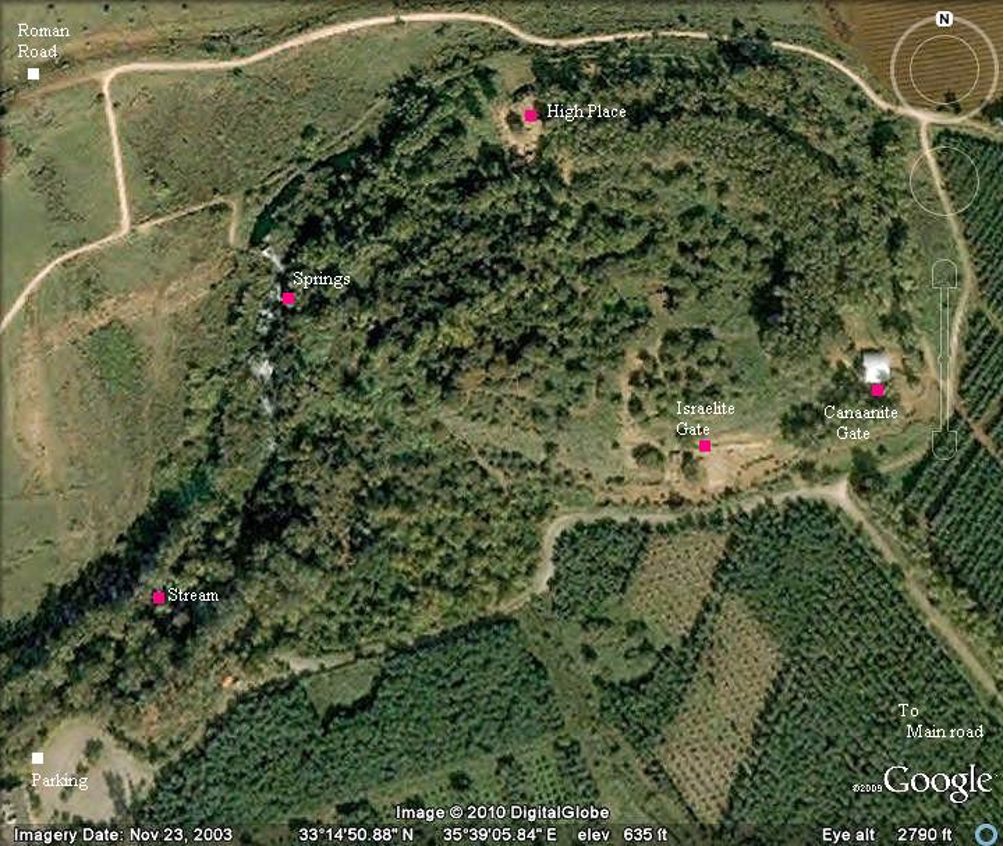 Aerial view of Tel Dan