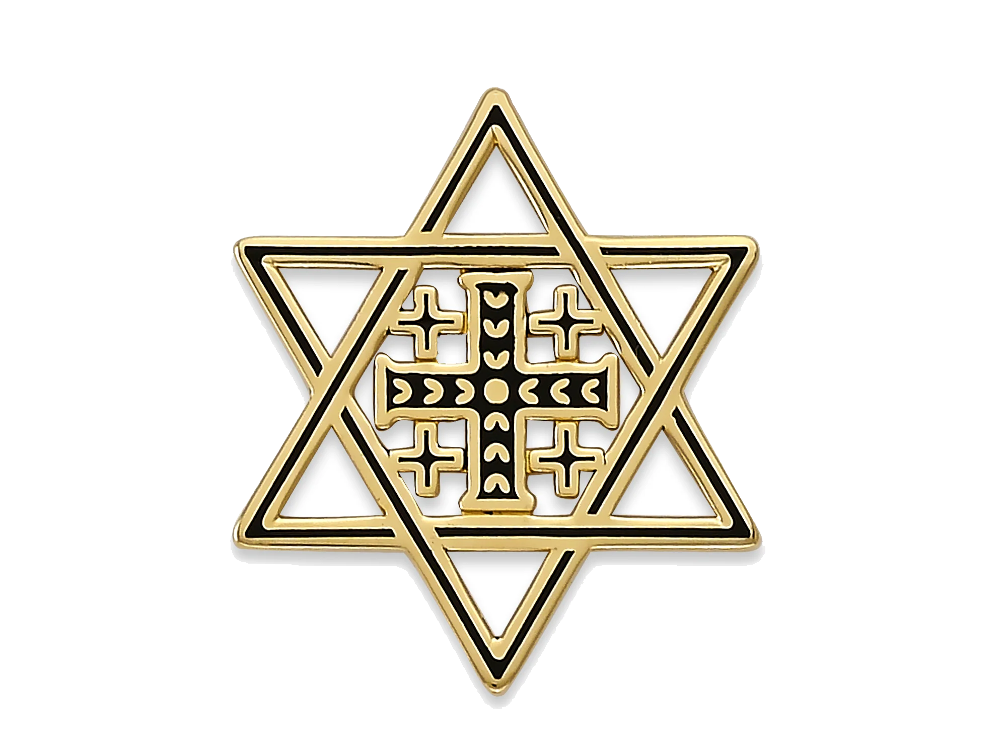 Jerusalem Cross in the Star of David