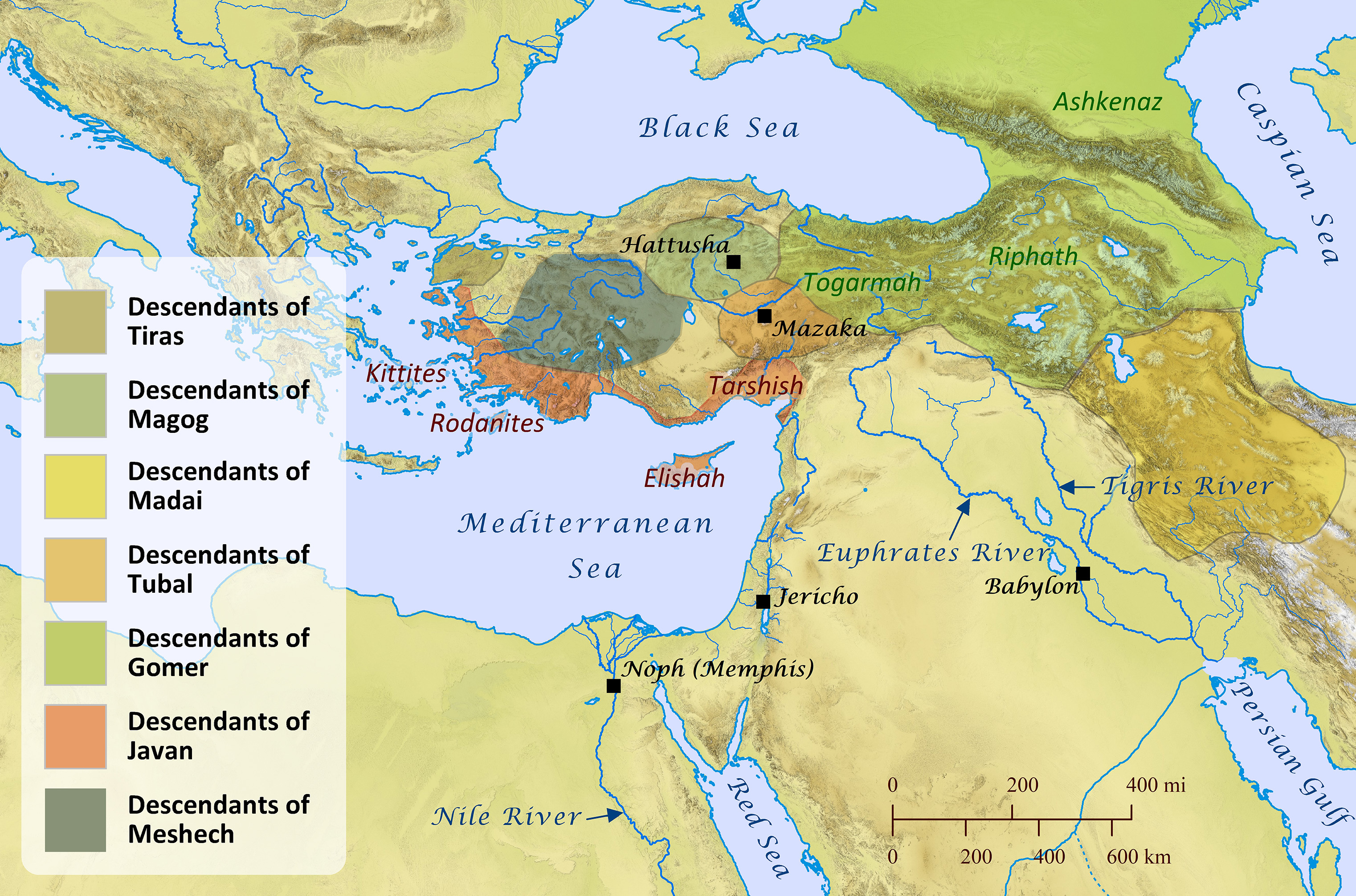 Map of Japheth Nations