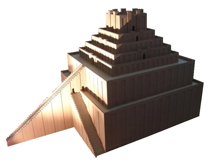 Model of the seven-tiered Etemenanki ziggurat at Babylon