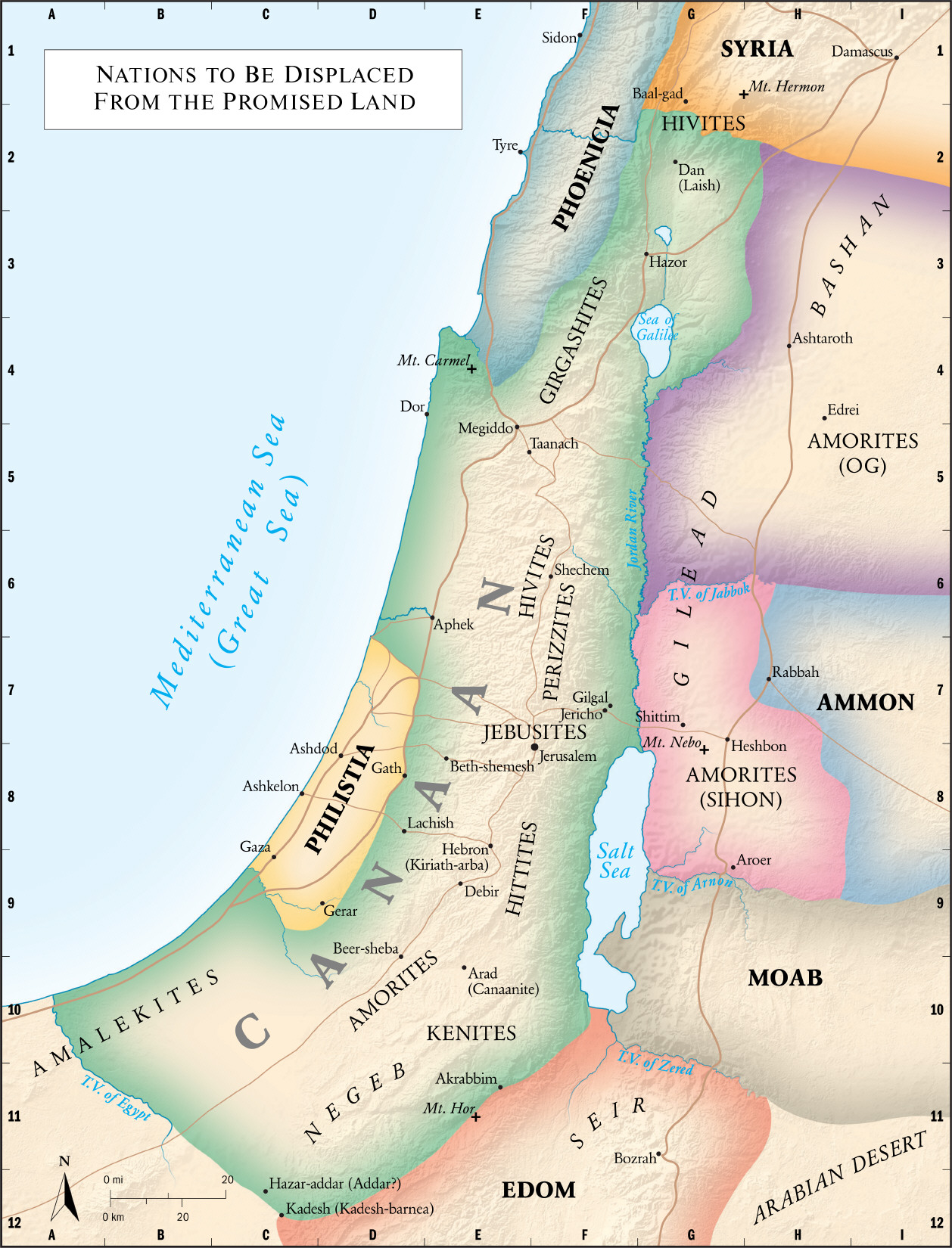 Nations of Canaan to Be Displaced