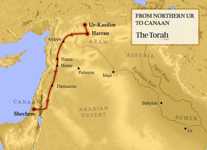 Route of Abram from Urfa