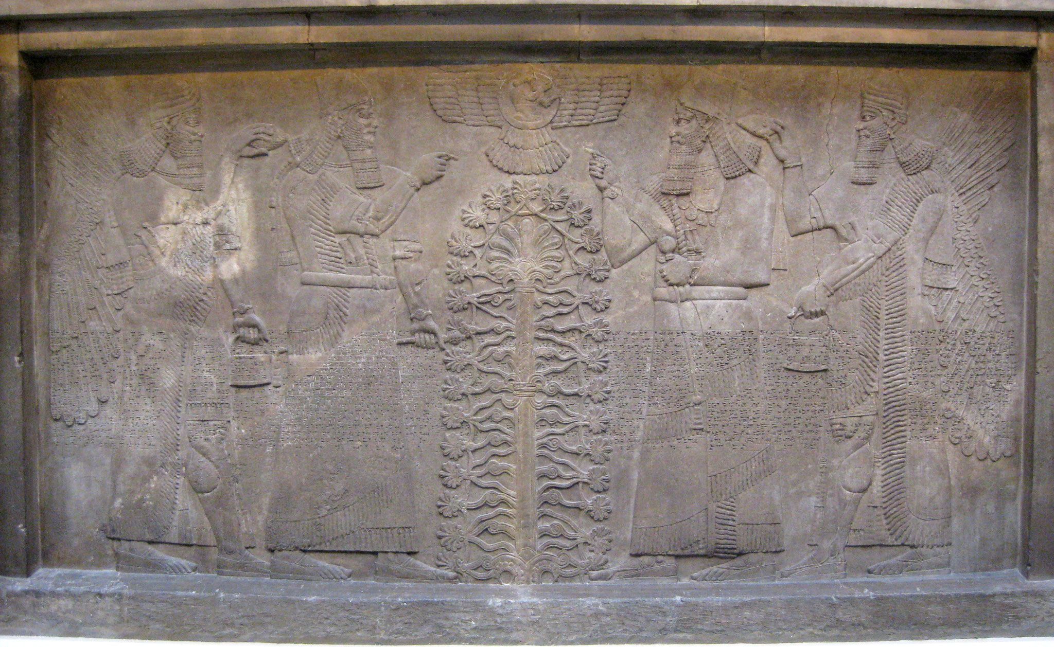 Assyrian Relief: Standing Annunaki Attending Tree of Life
