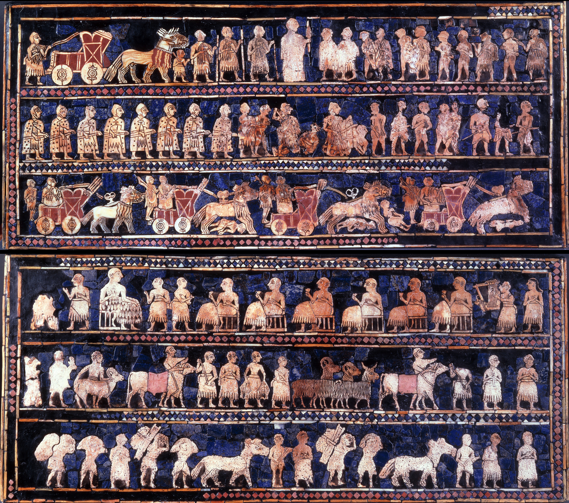 War and Peace panels on the Standard of Ur (ca 2550 BC)